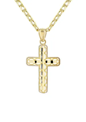 10K Gold Cross  Necklace For Men | 5.13 Grams