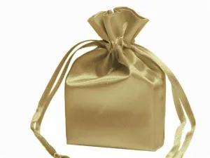 4x6 Champagne Elegant Satin Bags - 12 pcs