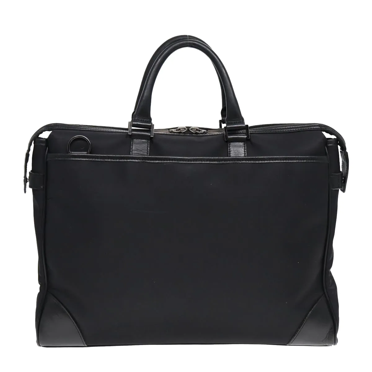 BURBERRY Black label Hand Bag Nylon Black Silver  bs16578