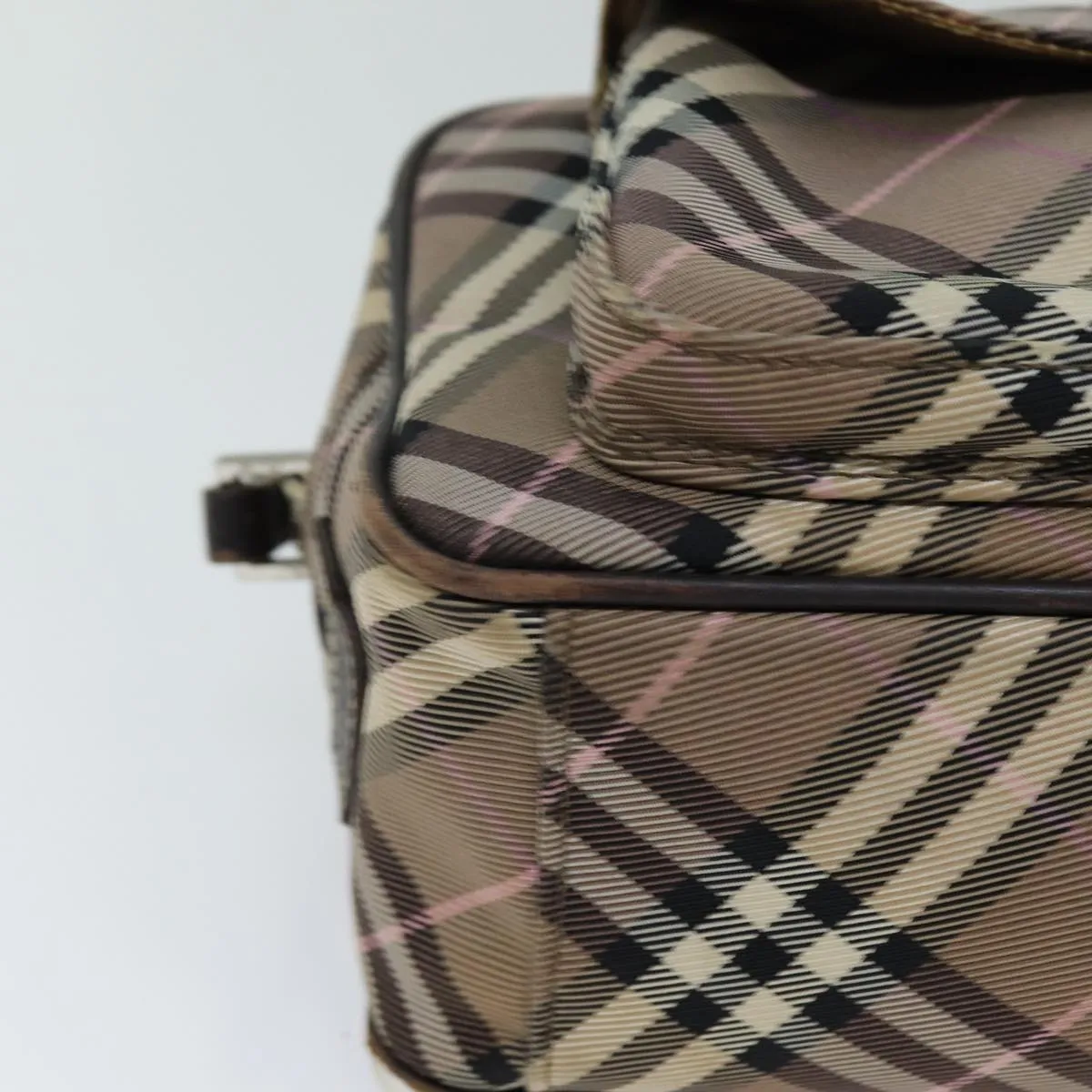 BURBERRY Nova Check Blue Label Shoulder Bag Nylon Brown  ti1741