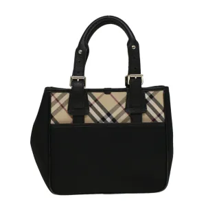 BURBERRY Nova Check Hand Bag Nylon Beige Black  57242