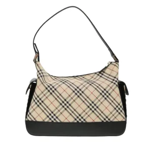 BURBERRY Nova Check Shoulder Bag Nylon Beige  am4137