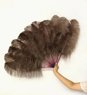 Coffee  Single layer Feather fan 25"x 45"