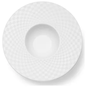 Cross White - Squares Pasta Plate 8.5 FL OZ | 0.25L