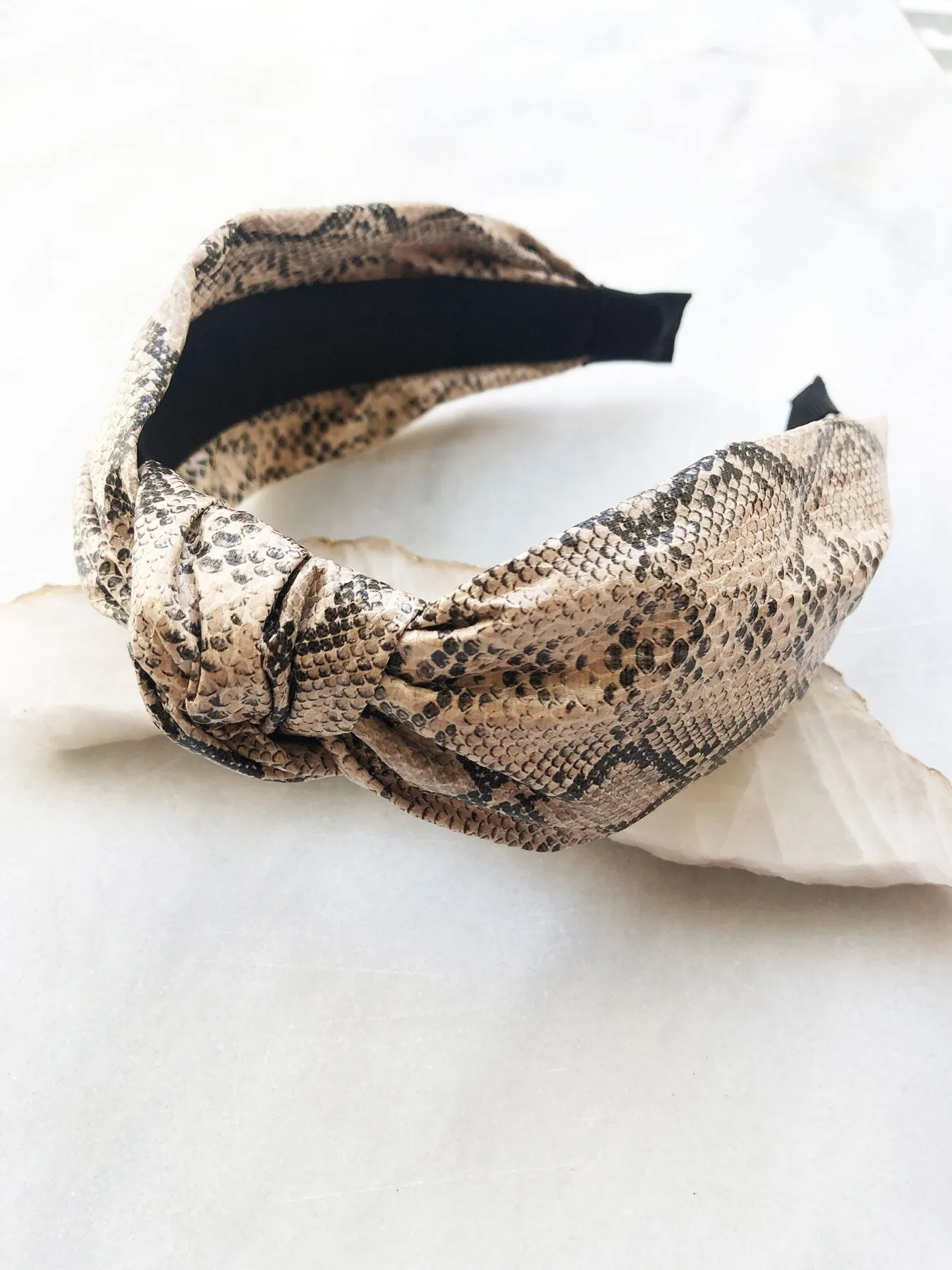 Faux Snakeskin Headband