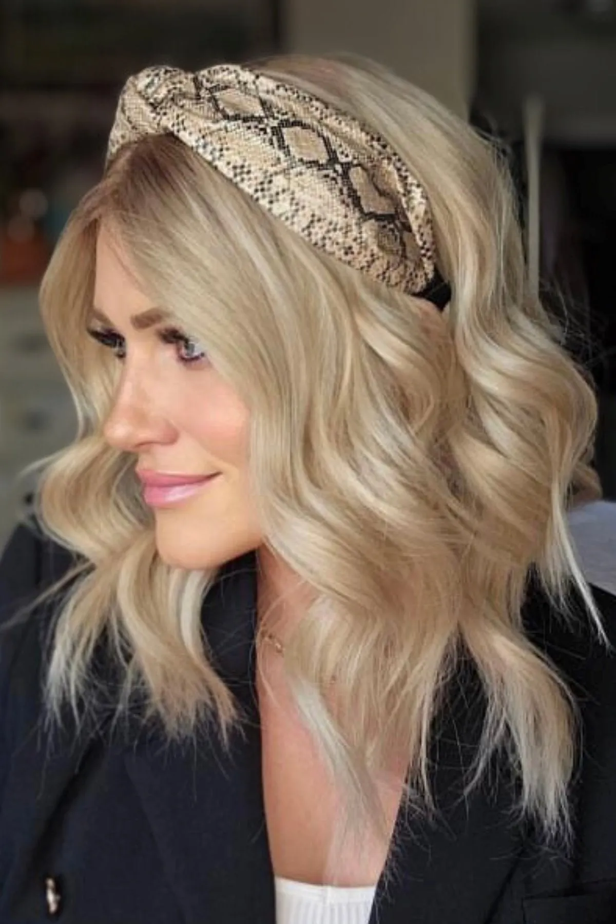 Faux Snakeskin Headband