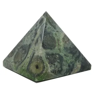 Green Jasper Pyramid Crocodile Eye Kambaba Stone