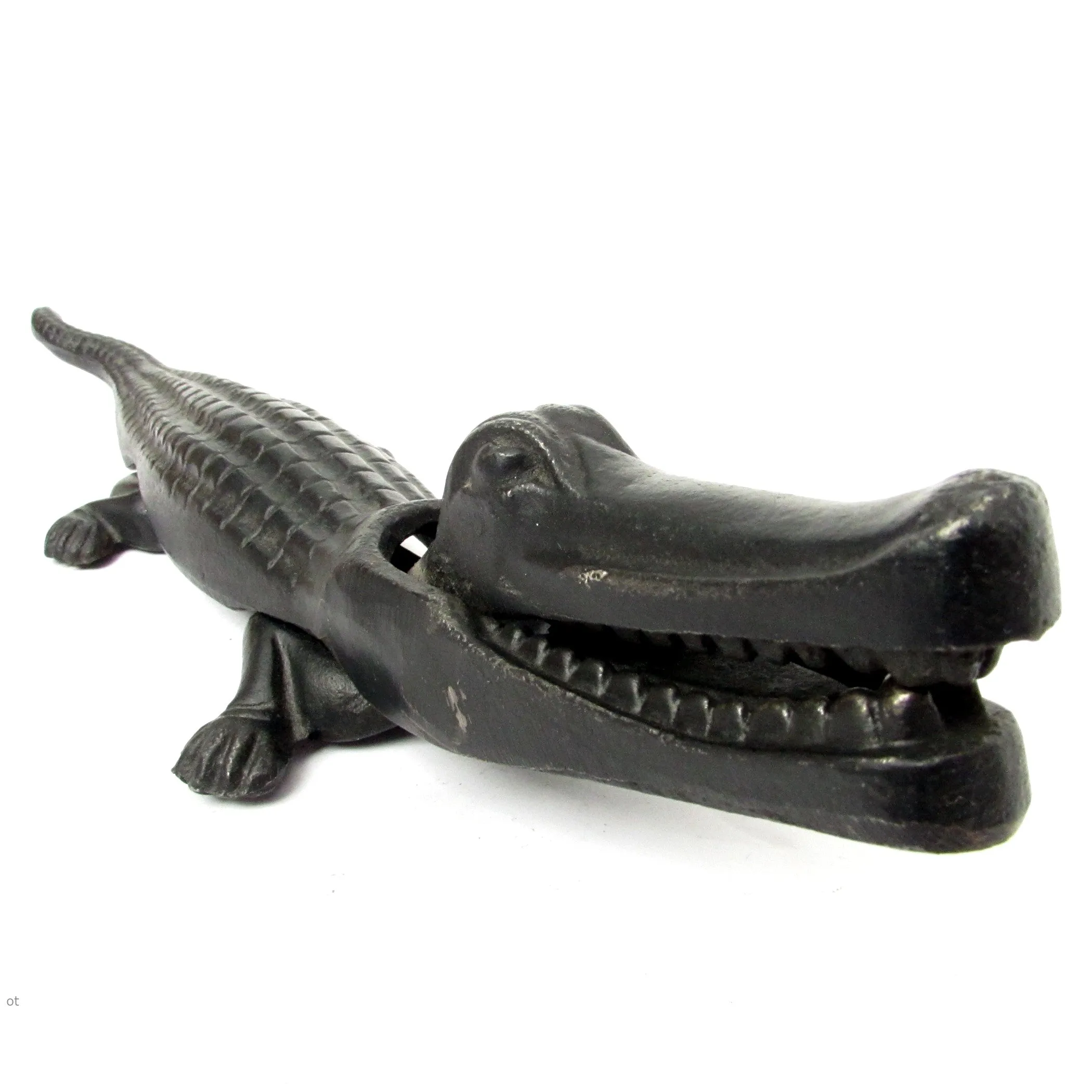 Large Crocodile Nutcracker - Black