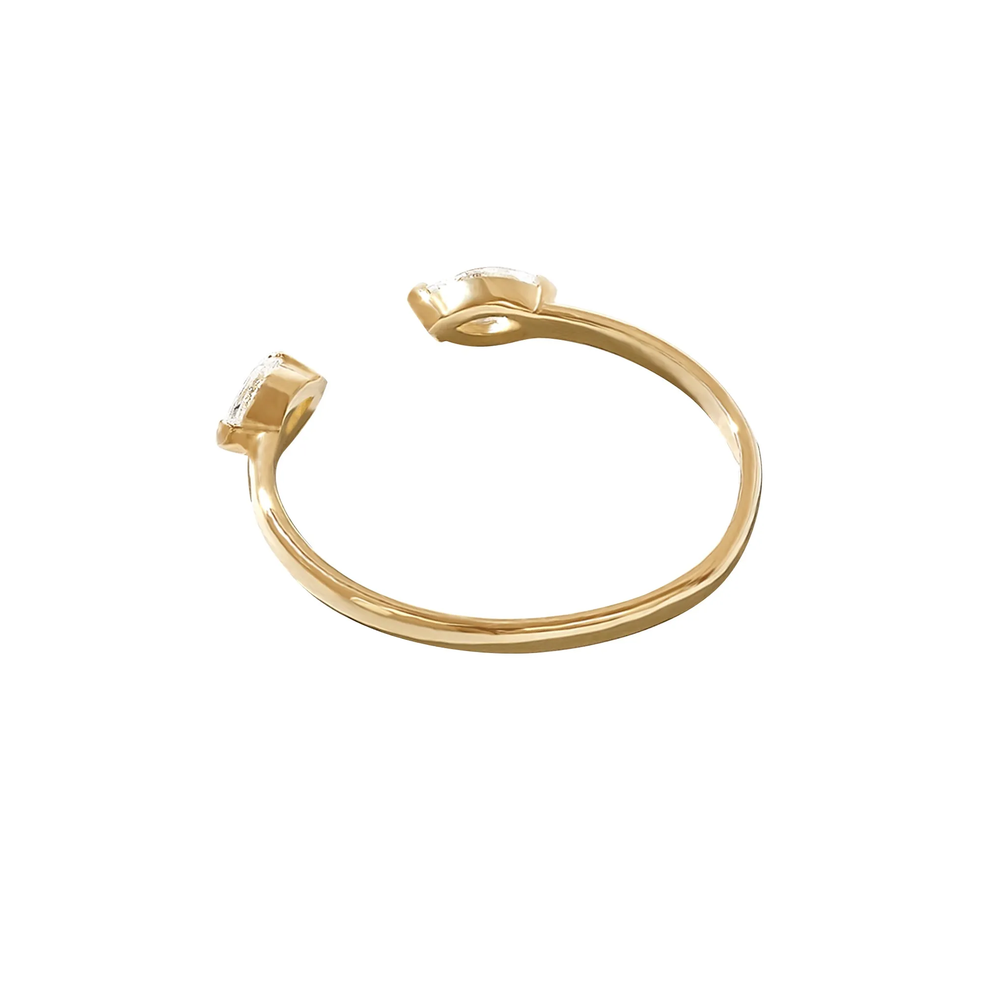 Marquise Diamond Open Stacking Ring in Gold