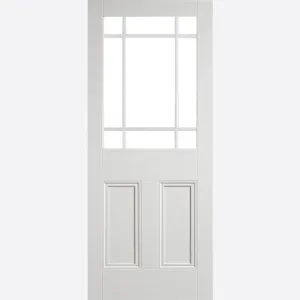 Pre-Assembled White Primed Downham Unglazed 9 Door Set