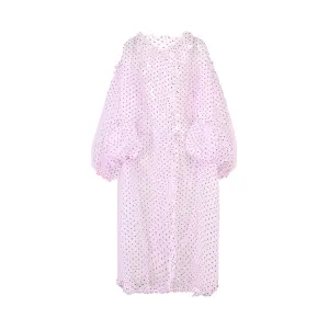 Pre Order:  Pink Polka Dots Mesh Duster