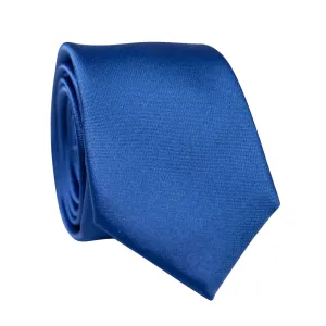 Solid Steel Blue Satin Tie