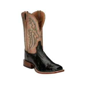 Tony Lama Castillo Men's Ostrich Western Black Boots