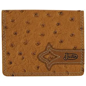 Trenditions Justin Men's Bifold Ostrich Texture Wallet